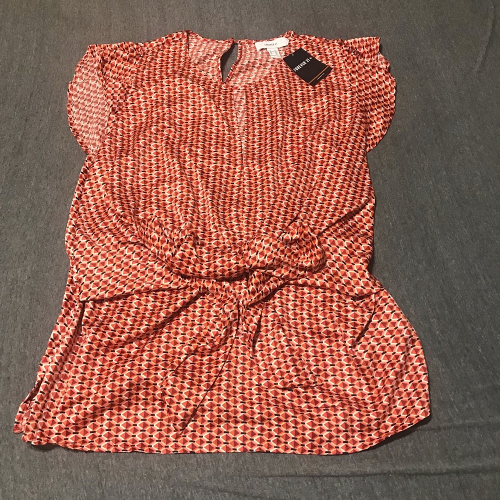 NWT forever 21 plus geo print tie top size 3X